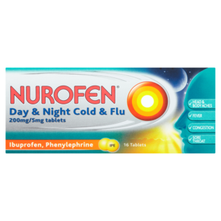 Nurofen Day & Night Cold & Flu 200mg/5mg - 16 Tablets