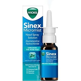 2x Vicks Inhaler 0.5ml, OTC for Nasal Congestion Cold Allergy Blocked Nose  Fast Relief