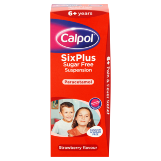Calpol SixPlus Sugar Free Strawberry Suspension - 200ml
