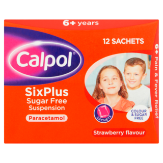 Calpol SixPlus Sugar Free 5ml - 12 Sachets 