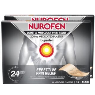 Nurofen Joint & Muscular Pain Relief 4 Medicated Plasters - 200mg - Pack of 2