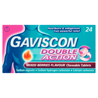 Gaviscon Double Action Chewable Tablets Mixed Berries - 24 Tablets