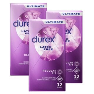 Durex Latex Free - 12 Condoms - 3 Pack