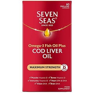 Seven Seas Pure Cod Liver Oil Extra High Strength – 60 Capsules
