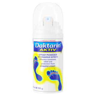 Daktarin Aktiv (Miconazole) Spray Powder for Athletes Foot - 100g