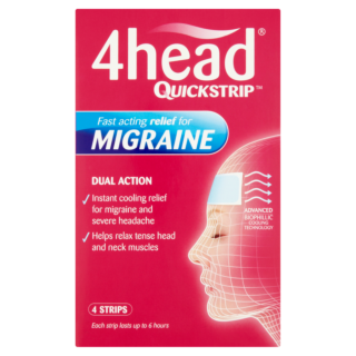 4Head Quickstrip Headache and Migraine Relief Strips - 4 Strips