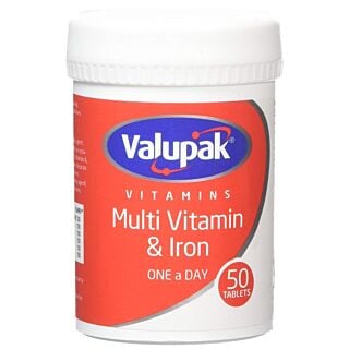 Valupak Multi Vitamins & Iron 50 Tablets