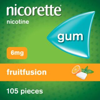 Nicorette FruitFusion 6mg Gum - 105 Pieces