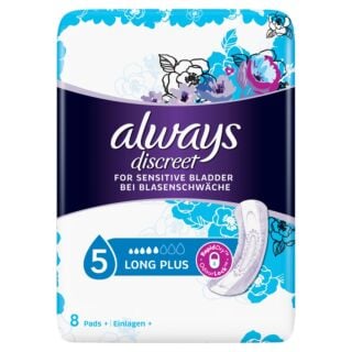 Always Discreet Incontinence Pads Long Plus - 8 Pack