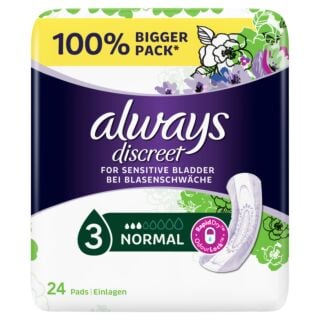 Always Discreet Incontinence Pads Normal - 24 Pack