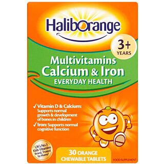 Haliborange Kids Multivitamins Calcium & Iron - 30 Chewable Tablets