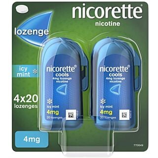 Nicorette Cools Icy Mint 4mg Lozenges – 80 Lozenges