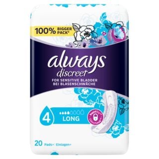 Always Discreet Incontinence Pads Long - 20 Pack