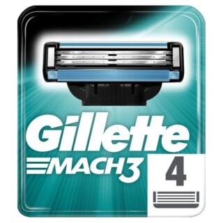 Gillette Mach 3 Razor Blades For Men - 4 Refills
