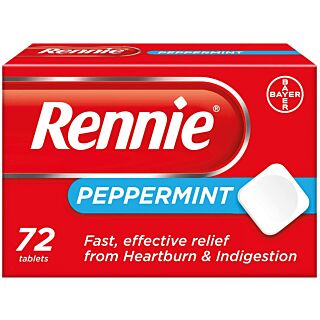 Rennie Peppermint Indigestion & Heartburn Relief - 72 Tablets