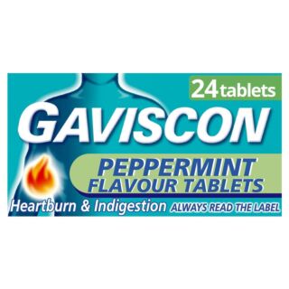 Gaviscon Chewable Tablets Peppermint - 24 Tablets