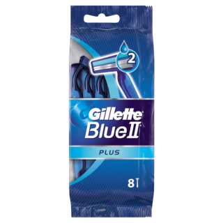 Gillette Blue II Plus Disposable Razors – 8 Pack