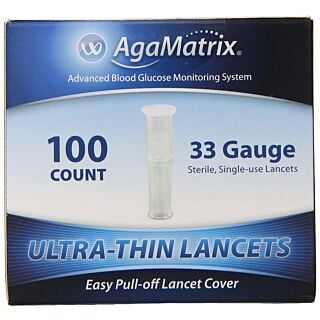 AgaMatrix Ultra-Thin Lancets 33g - 200 Lancets