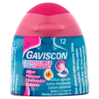 Gaviscon Double Action Chewable Tablets Mint - 12 Tablets