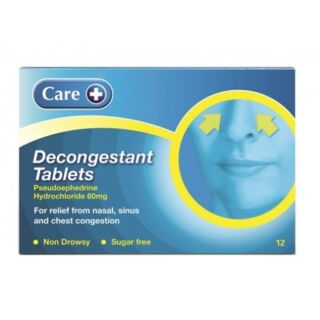 Care Decongestant Tablets – 12 Tablets