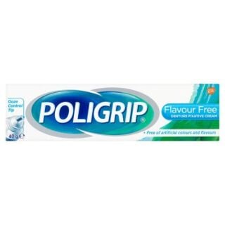 Poligrip Denture Fixative Cream Flavour Free - 40g