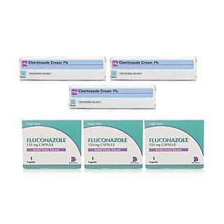 Clotrimazole and Fluconazole Duo Thrush Treatment Pack x3
