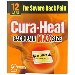 Cura-Heat Back Pain Max Size - 2 Heat Packs