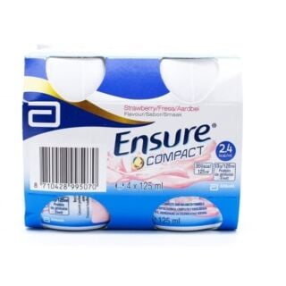 Ensure Compact Nutrition Strawberry - 125ml (Pack of 4)