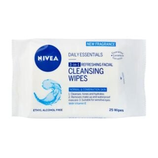 Nivea Daily Essentials Refreshing - 25 Facial Cleansing Wipes