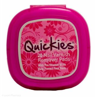 Quickies Nail Varnish Remover Pads - Pack of 20