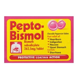 Pepto-Bismol Chewable Peppermint 24 Tablets