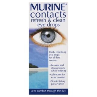 Murine Contacts Refresh & Clean Eye Drops – 15ml