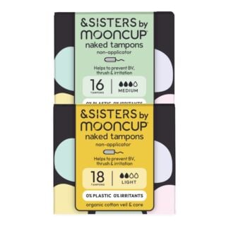 &Sisters By Mooncup Organic Cotton Naked Tampons Medium To Light Bundle