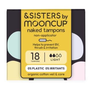 &Sisters By Mooncup Organic Cotton Naked Tampons Light - 18 Tampons