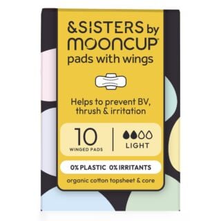 &Sisters By Mooncup Organic Cotton Pads - Light 10 pack