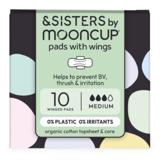 &Sisters By Mooncup Organic Cotton Pads Medium - 10 Pads
