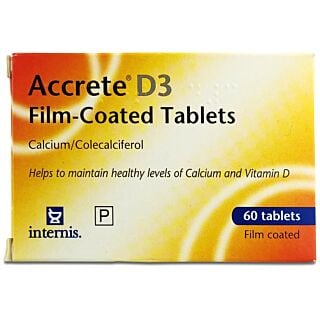 Accrete D3 Film-Coated 600mg/400iu - 60 Tablets