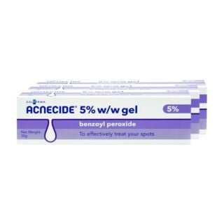 Acnecide 5% Gel Benzoyl Peroxide - 30g - 3 Pack