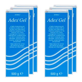 Adex Gel Moisturising Emollient For Dry Skin - 500g - 6 Pack