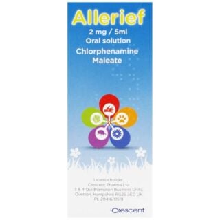 Allerief 2mg/5ml Chlorphenamine Oral Solution 1 Years + - 150ml