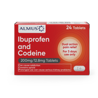 Ibuprofen and Codeine 200mg/12.8mg - 24 Tablets