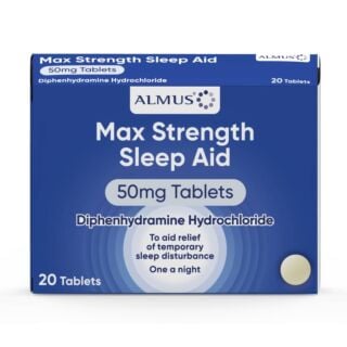 Almus Max Strength Sleep Aid 50mg - 20 Tablets