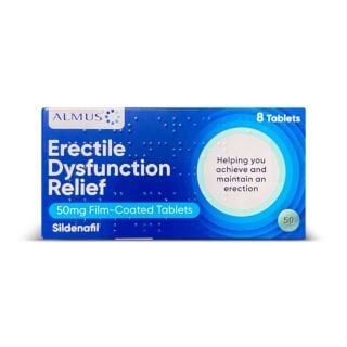 Almus Erectile Dysfunction Relief Tablets 50mg (Sildenafil) - 8 Tablets