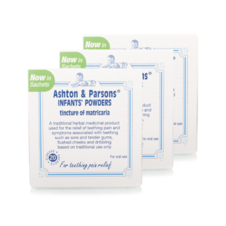 Ashton & Parsons Infant Teething Powders - 20 Sachets – 3 Pack