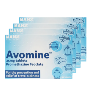 Avomine Travel Sickness 25mg (Promethazine) - 10 Tablets – 5 Pack
