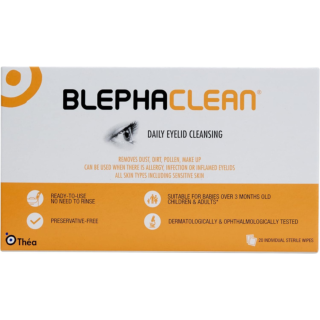 Blephaclean Daily Eyelid Cleansing Wipes - Pack of 20