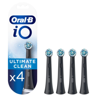 Oral-B iO Ultimate Clean Black Toothbrush Heads - Pack of 4