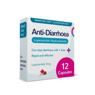 Anti-Diarrhoea Capsules (Loperamide 2mg) – 12 Capsules (Brand May Vary)