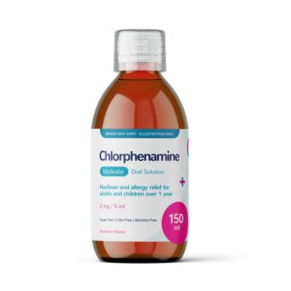 Chlorphenamine Solution 2mg/5ml Sugar-Free 150ml (Brand May Vary)
