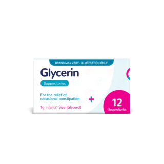 Glycerin 1g For Constipation Infant Size – 12 Suppositories (Brand May Vary)